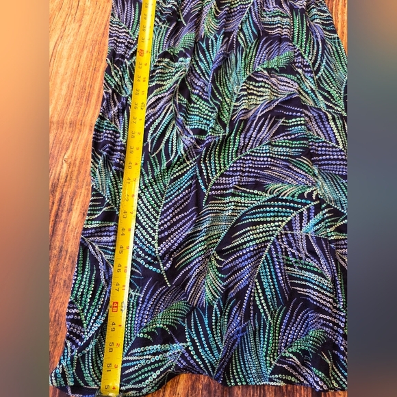 Berkley Jensen Size XXL Braided Halter Maxi Dress New w/ Tags Blue Palm Print - Picture 11 of 12